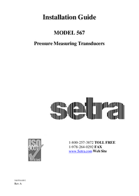 Thumbnail of document Manual - 567 Industrial Pressure Transducer